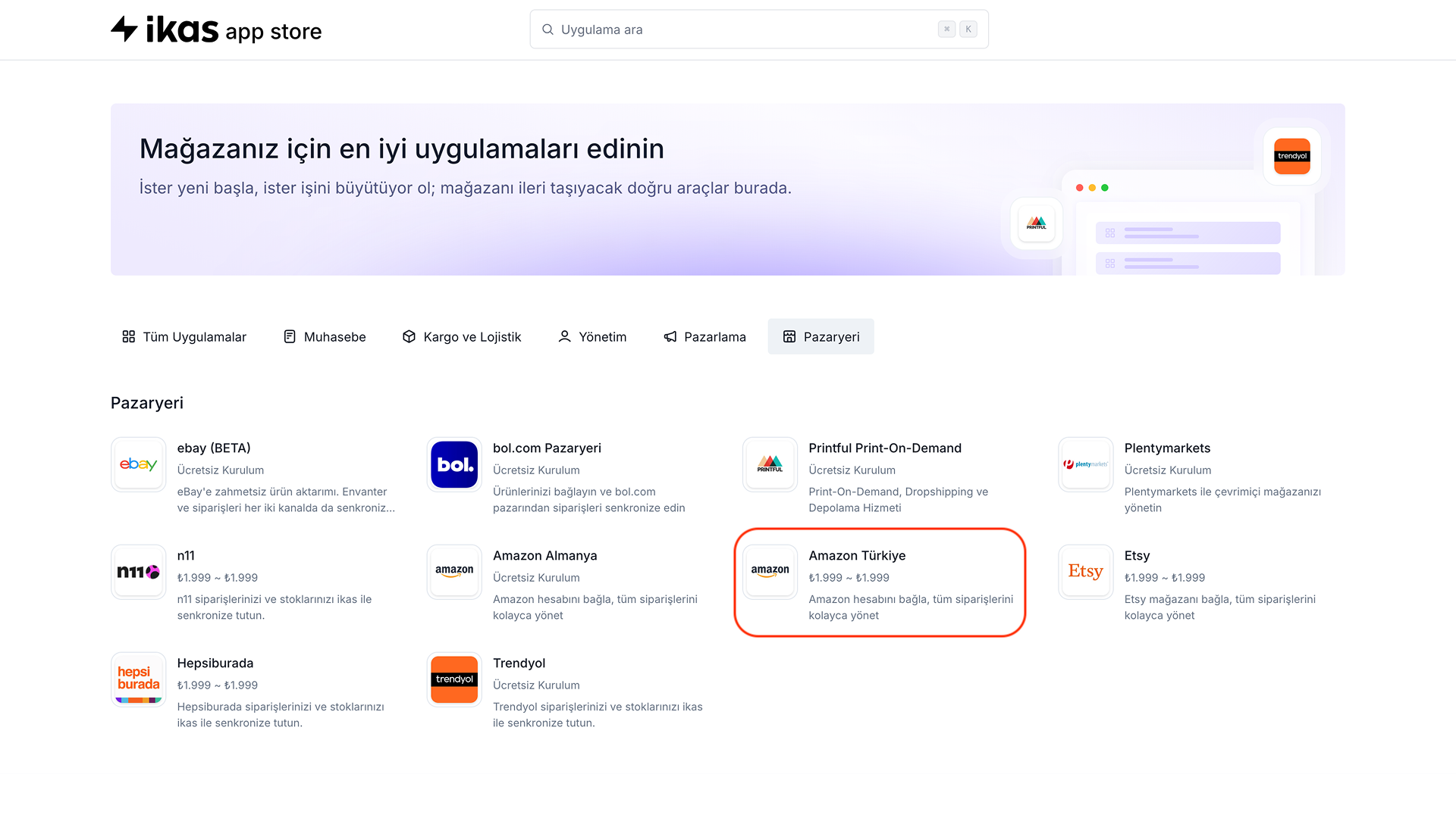 Amazon-entegrasyonu