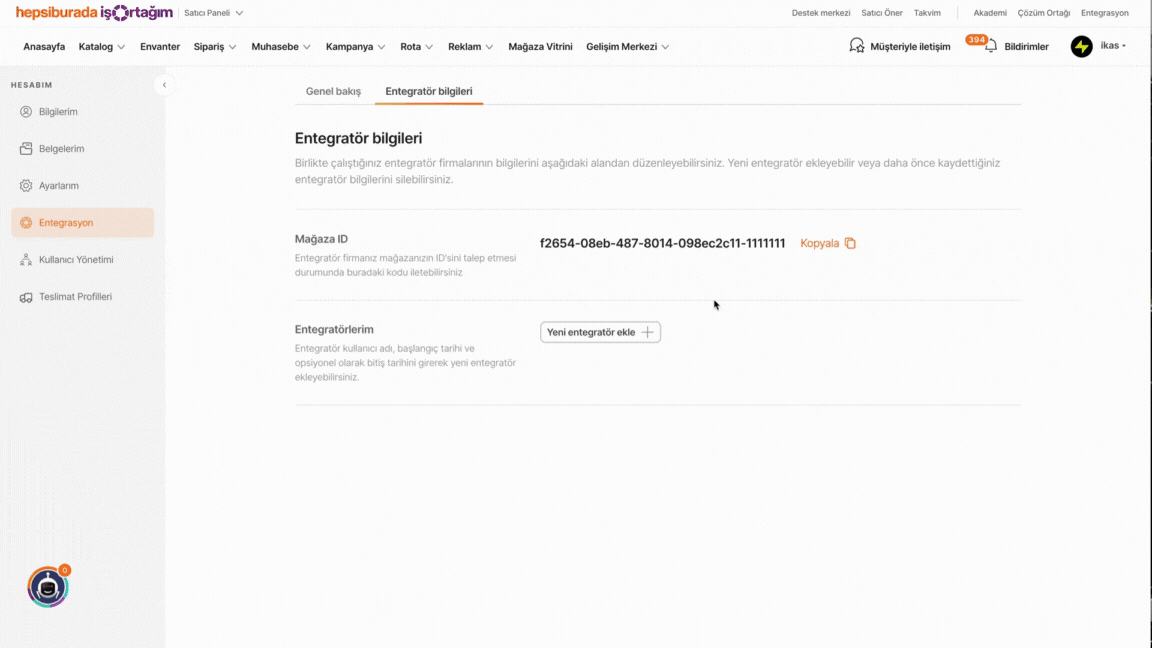 hepsiburada-entegrator-ekleme