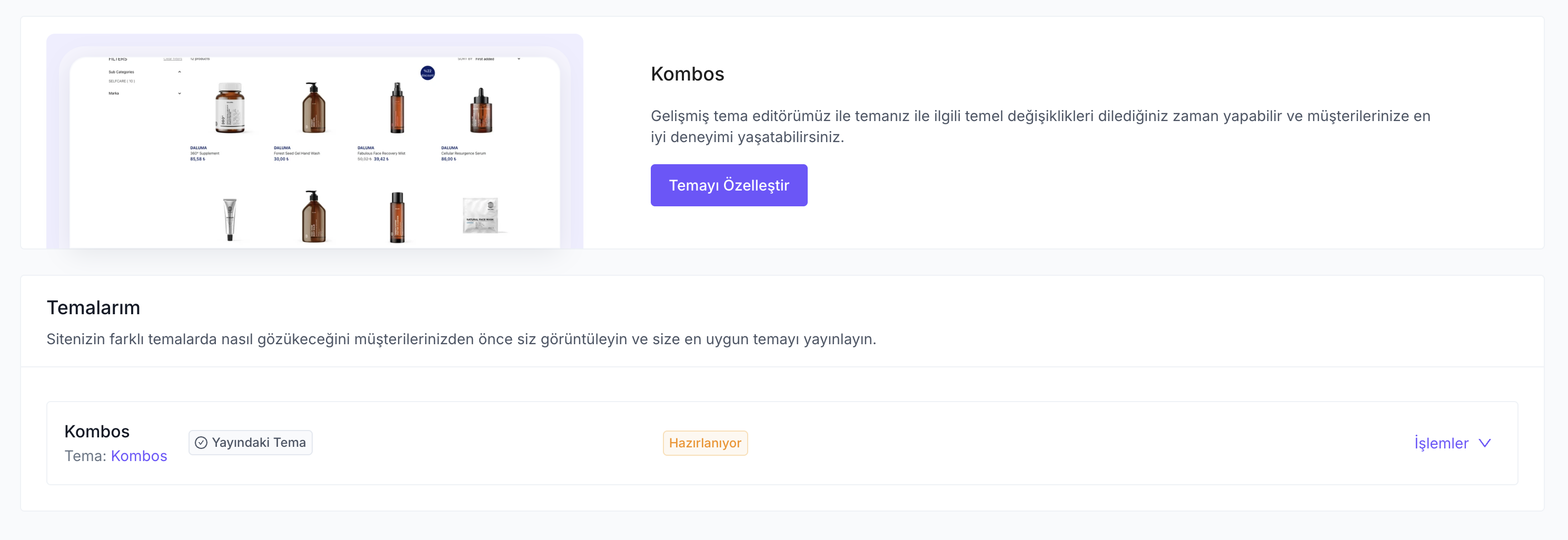 Start Paket Rehberi - Kombos Temamı Nasıl Düzenlerim?